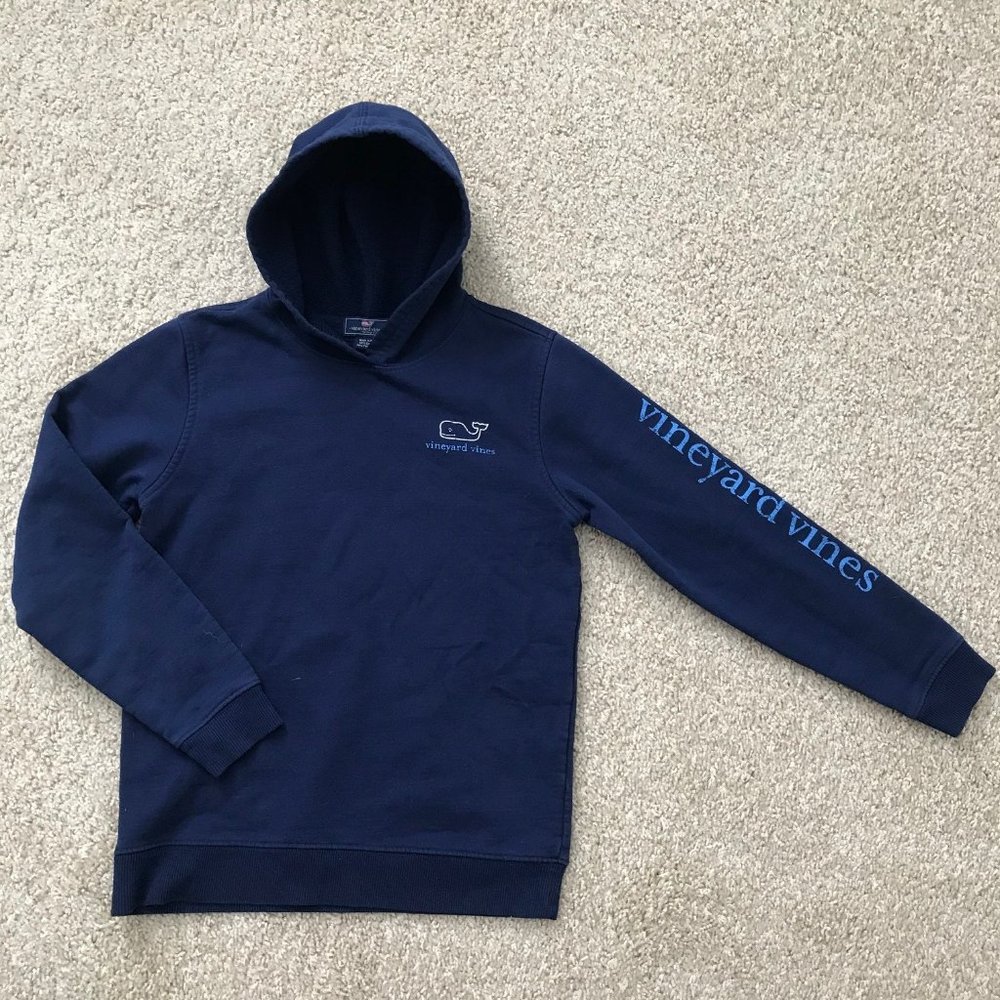 Kids Vineyard Vines Long Sleeve Hoodie Size Small Color Blue